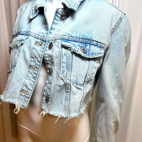 Zara Light Blue Jean Jacket - Picture 3 of 6